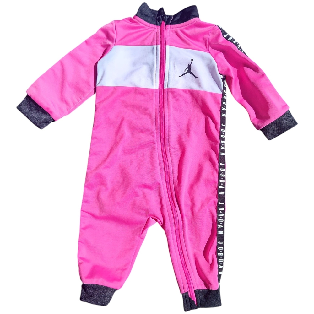 Pink Kids One Piece with Black Trim
